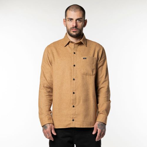 Camisa Rvca M/L Ptc Woven Caqui