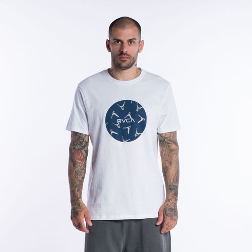 Camiseta RVCA M/C Motors Fins Branco