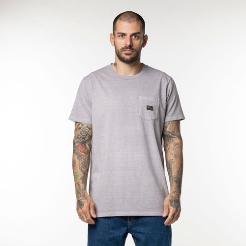 Camiseta RVCA M/C Americana Label Cinza
