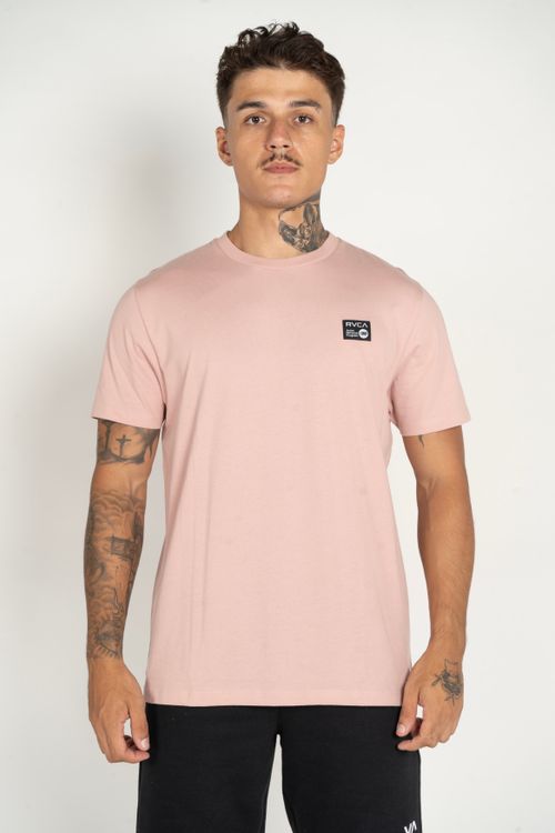 Camiseta RVCA M/C Anp Label Rosa Claro