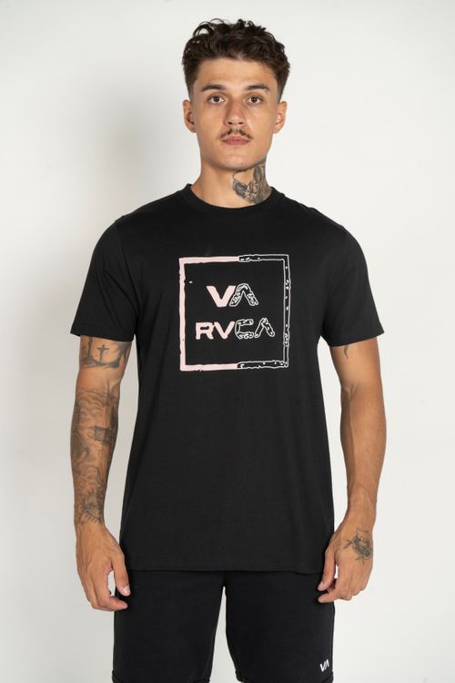 Camiseta M/C Va All The Way Worn Preto