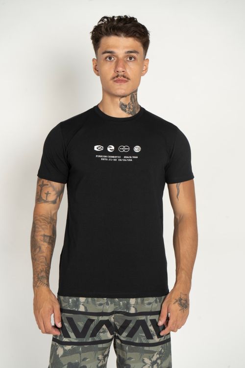Camiseta RVCA M/C Rvca Symbol Stacks Preto