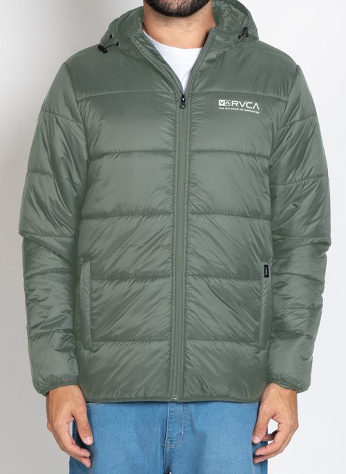 Jaqueta Rvca Puffer Verde Militar