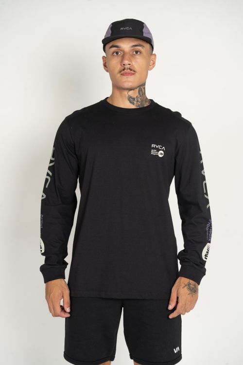 Camiseta RVCA M/L Anp Ls Preto