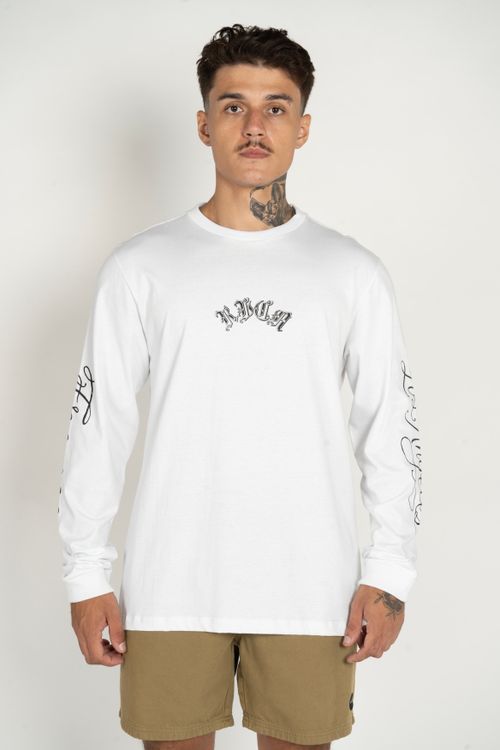 Camiseta RVCA M/L Chefs Kiss Ls Branco