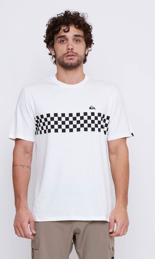 Camiseta Quiksilver M/C Checker Snow White
