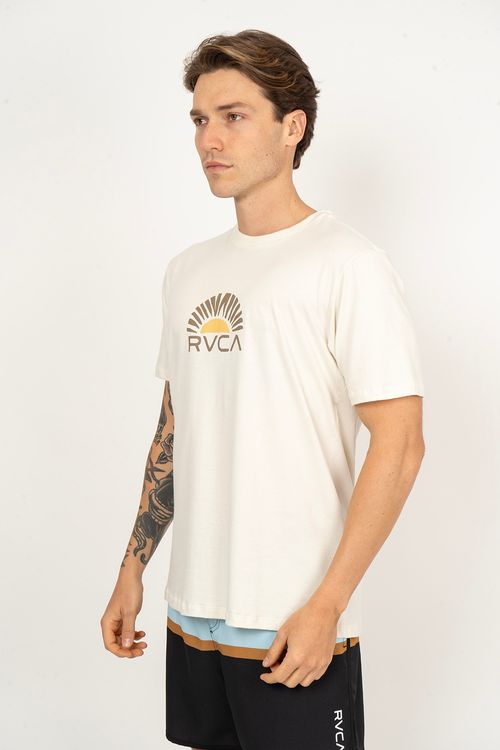 Camiseta RVCA M/C Rise Cuts Off White