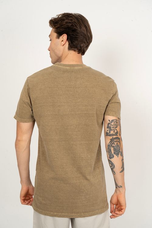 Camiseta RVCA M/C Deep Think Ss Caqui Escuro