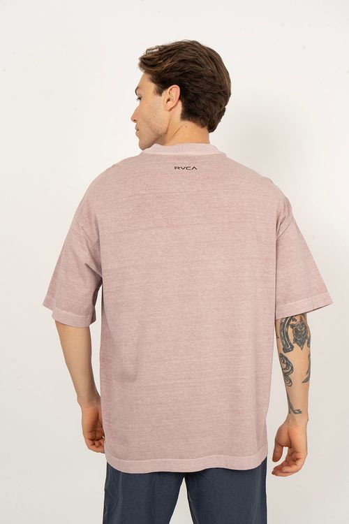 Camiseta RVCA M/C Circle Icon Rosa Claro