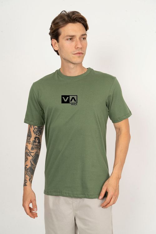 Camiseta RVCA M/C Mini Balance Box Verde Militar