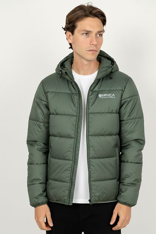 Jaqueta Rvca Puffer Verde Militar