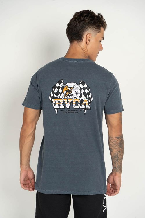 Camiseta RVCA M/C Speed Eagle Azul Escuro