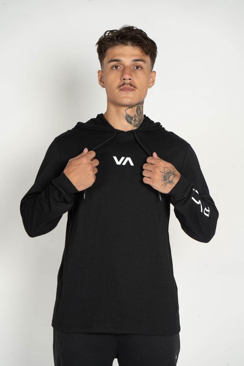 Camiseta RVCA M/L Rv Hoody Preto