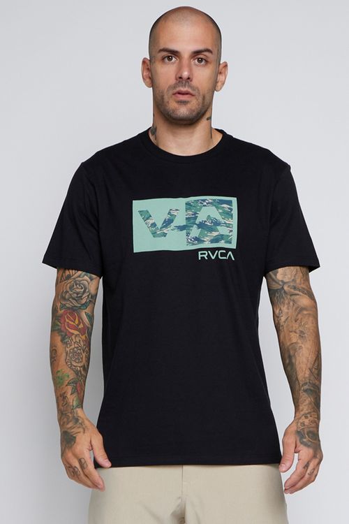 Camiseta RVCA M/C Balance Box Military Slreto