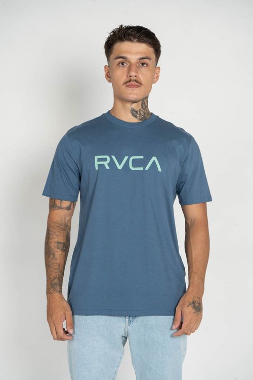 Camiseta M/C Big Rvca Azul Escuro