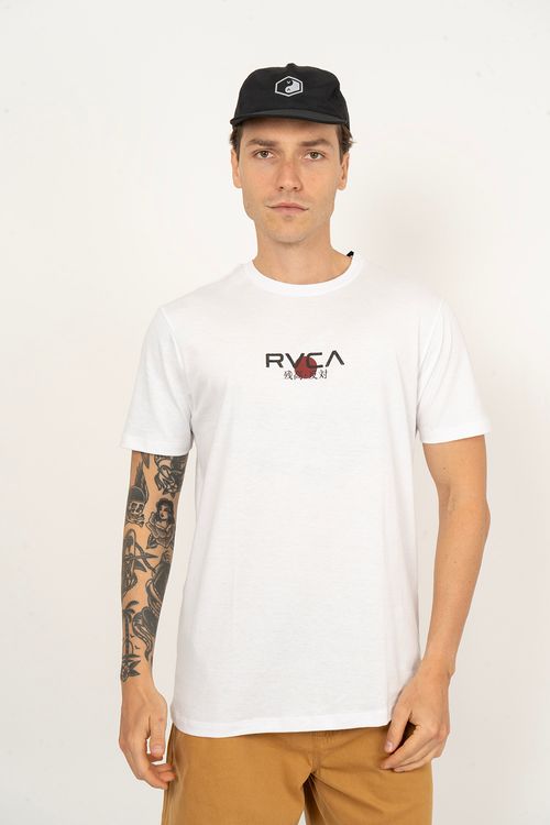 Camiseta RVCA M/C Tiger Sun Ss Branco