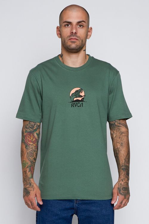 Camiseta RVCA M/C Whiskey Bite Verde Militar