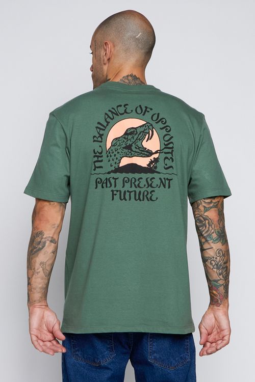 Camiseta RVCA M/C Whiskey Bite Verde Militar