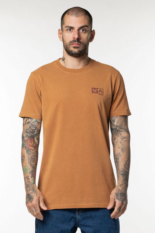 Camiseta RVCA M/C Mini Balance Box Stone Marrom