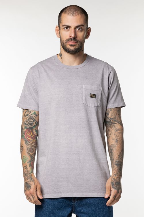 Camiseta RVCA M/C Americana Label Cinza