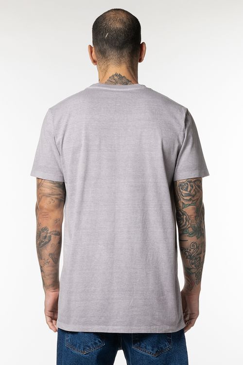 Camiseta RVCA M/C Americana Label Cinza