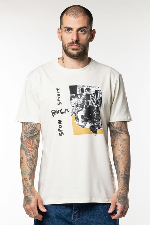 Camiseta RVCA M/C Spun Collage Off White