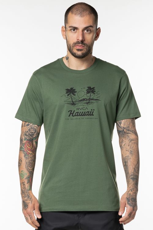 Camiseta RVCA M/C Dorado Verde Militar