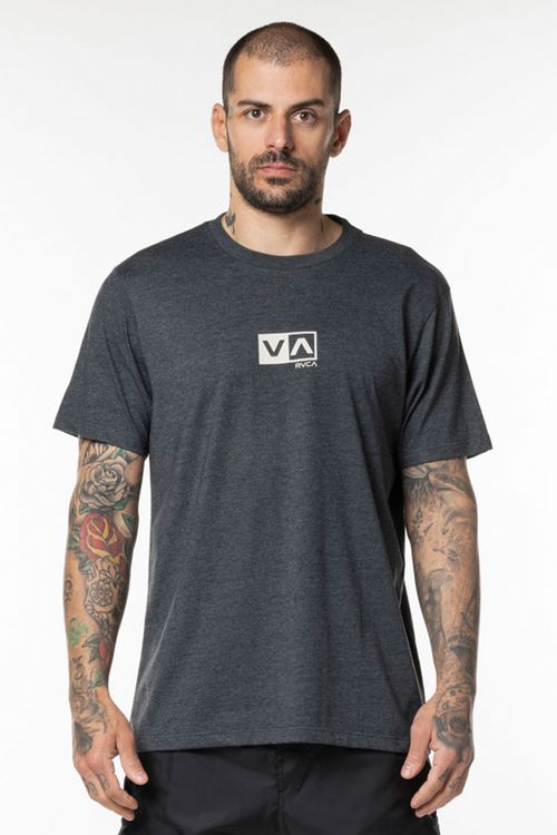 Camiseta RVCA M/C Mini Balance Box Cinza Escuro Mescla