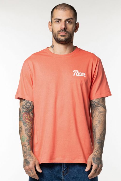 Camiseta RVCA M/Cennatan Vermelho Claro
