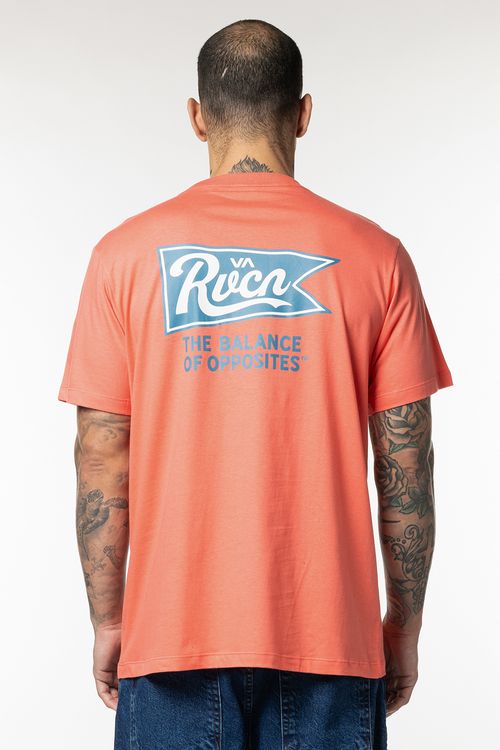 Camiseta RVCA M/Cennatan Vermelho Claro