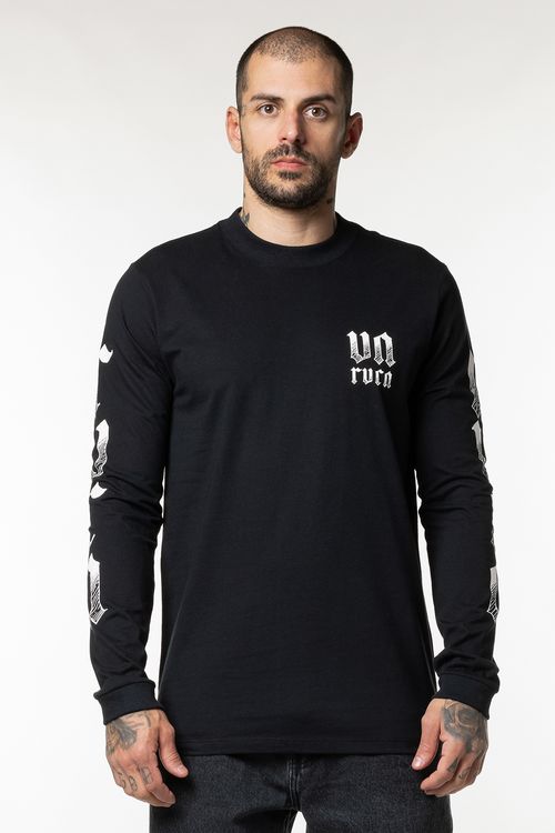 Camiseta Rvca M/L Cousin Of Death Ls Preto