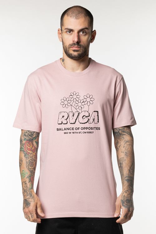 Camiseta Rvca M/C Gardener Rosa Claro