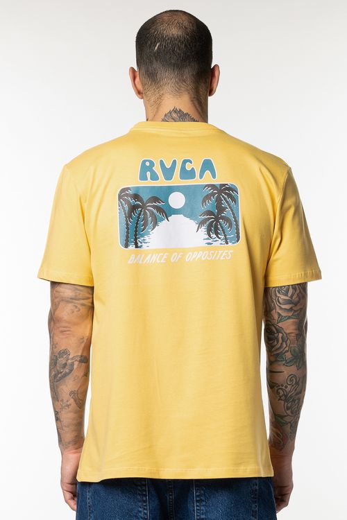 Camiseta Rvca M/C Blue Lagoon Mostarda