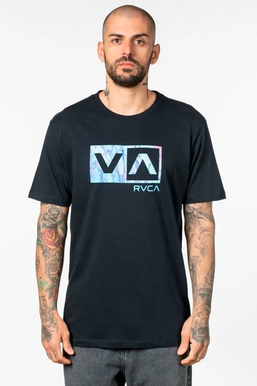 Camiseta RVCA M/C Balance Box Preto