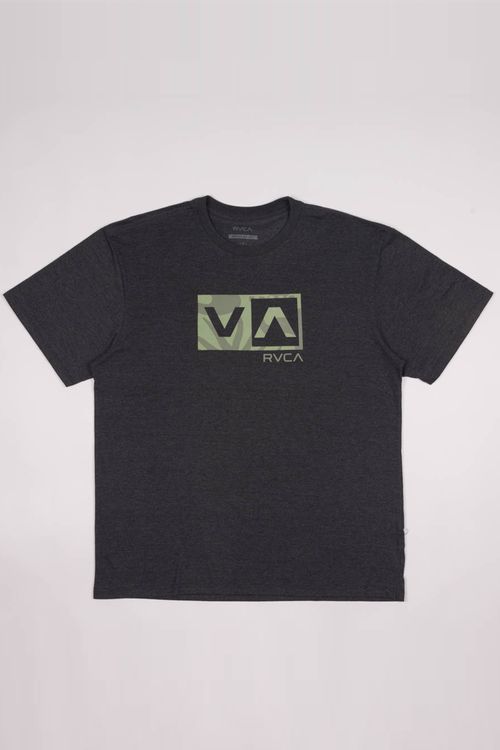 Camiseta Rvca M/C Balance Box Iron Ps Cinza Escuro Mescla