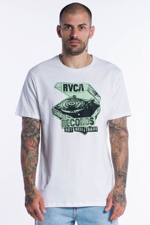 Camiseta Rvca M/C Vinyl Club Branco