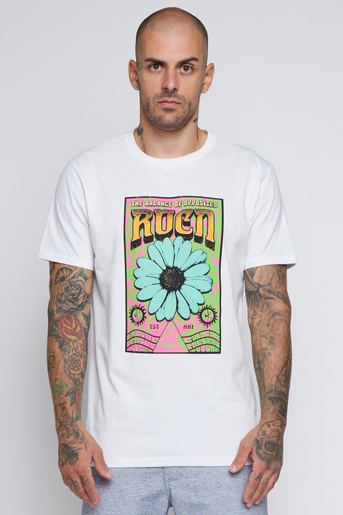 Camiseta RVCA M/C Bloomfest Branco