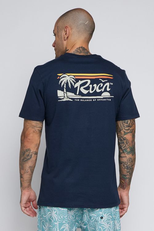 Camiseta Rvca M/C Rvca Vista Marinho
