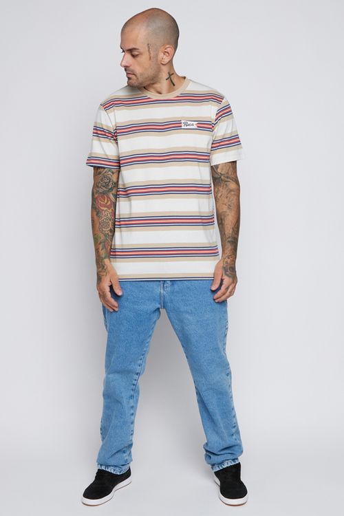 Camiseta Rvca M/C Vallejo Strip Multi Cores