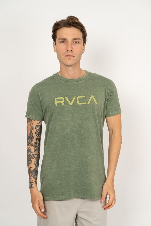 Camiseta Rvca M/C Big Rvca Stone Verde Militar