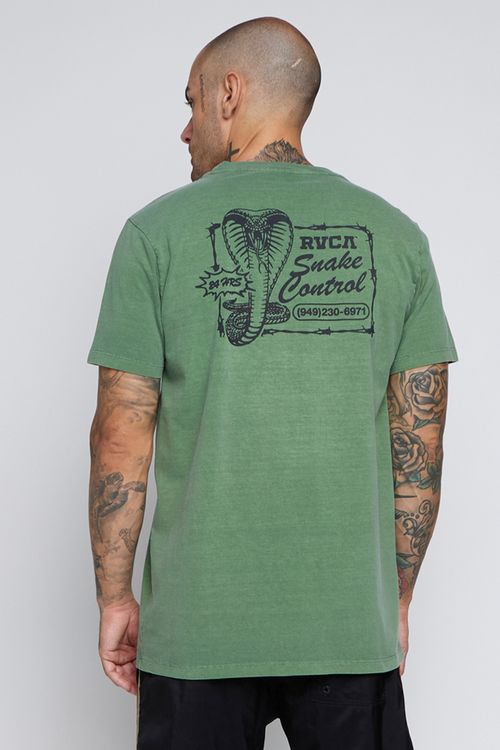 Camiseta Rvca M/C Cobra Services Verde Militar