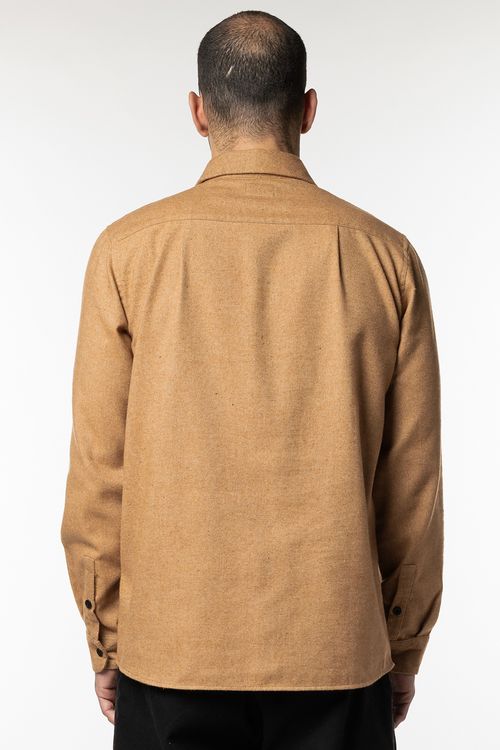 Camisa Rvca M/L Ptc Woven Caqui