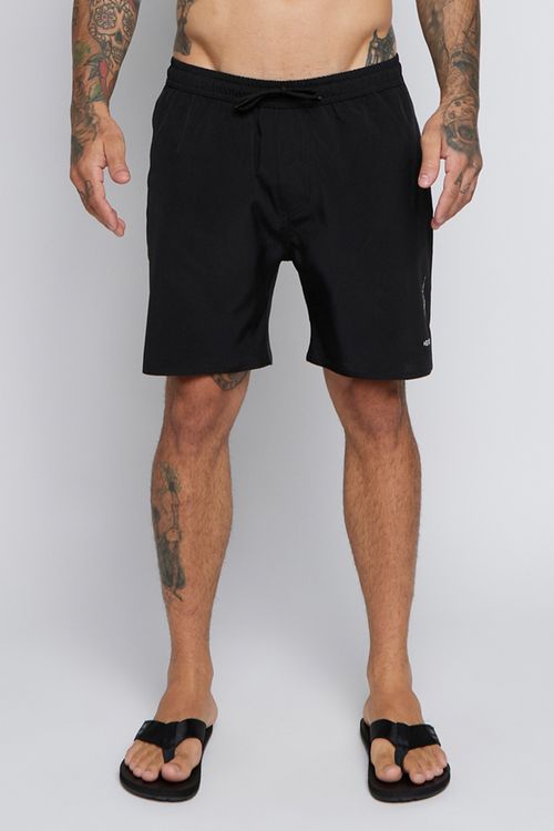 Boardshort Rvca Panther Elastic 18 Preto