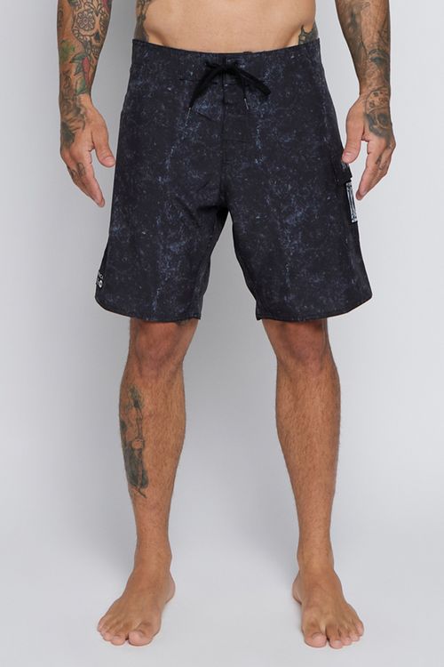 Boardshort Rvca Benj Skull 18  Preto