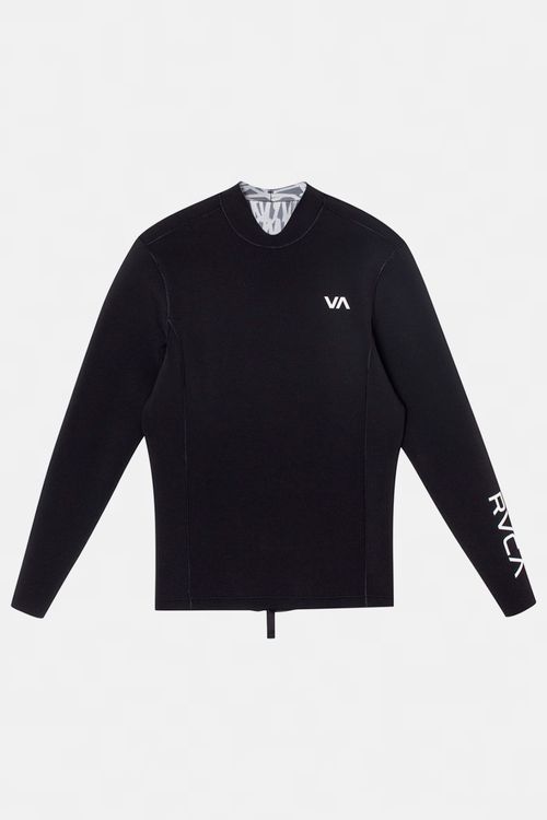 Jaqueta Rvca Balance Back Zip Surf Top Black