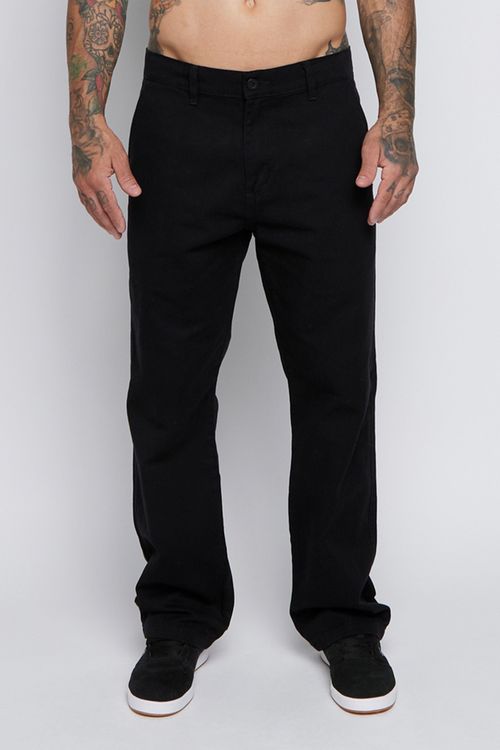 Calça Rvca The Weekend Chino Hide  Preto