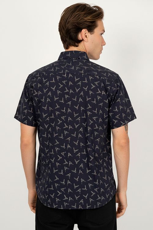 Camisa RVCA M/C Legend And Mana Moody Blue
