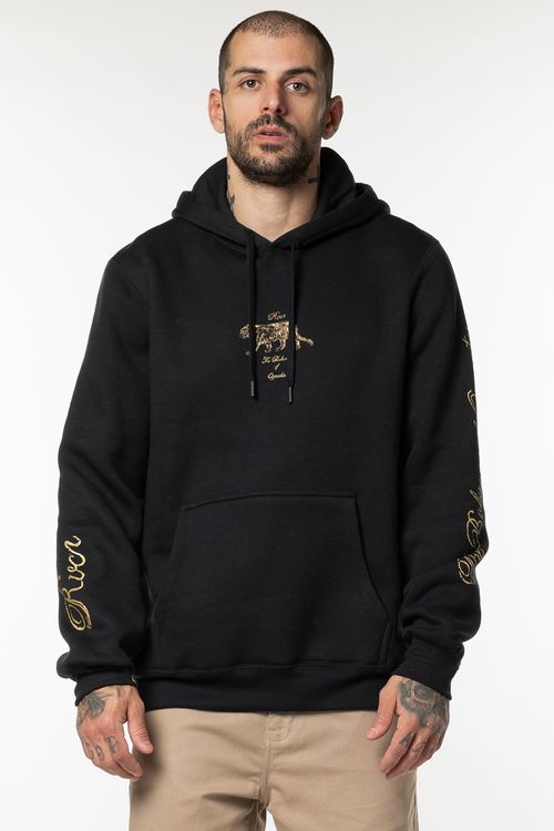 Moletom RVCA Fech Antique 305 Preto