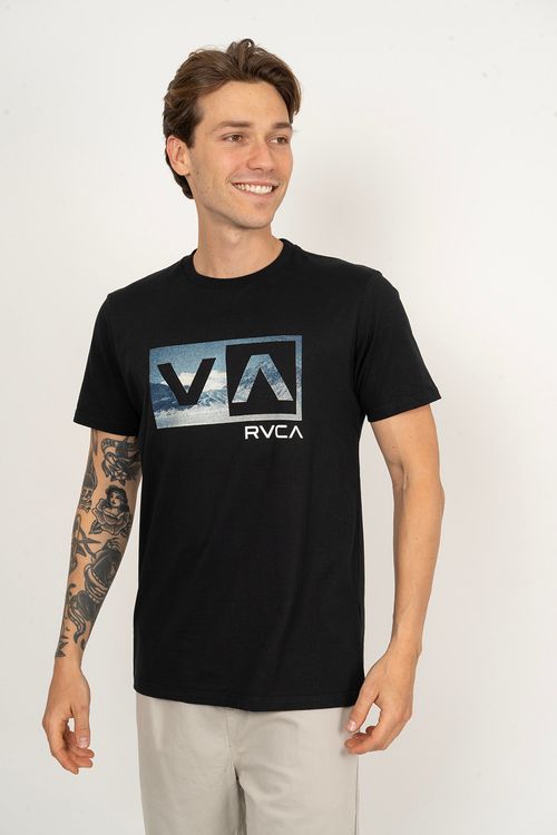 Camiseta RVCA M/C Balance Box Ss Preto