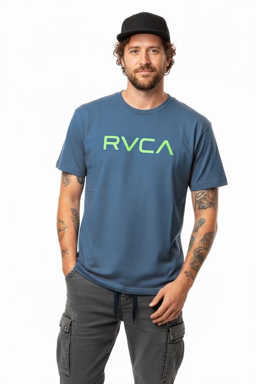 Camiseta RVCA M/C Big Rvca Ps Azul Escuro